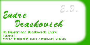 endre draskovich business card